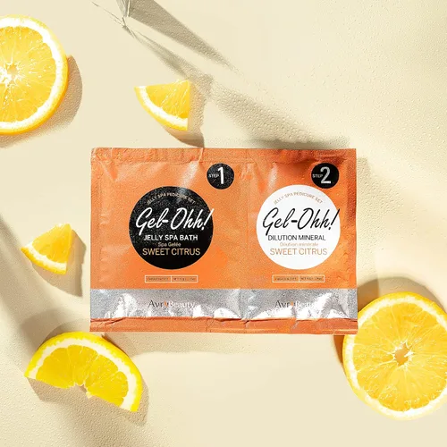 Vista 5 de AvryBeauty Gel-Ohh Jelly Spa Bath paquete de 3, Citrus Fresh, aroma cítrico, vitamina C, pedicura de gelatina, servicios de salón, pedicura