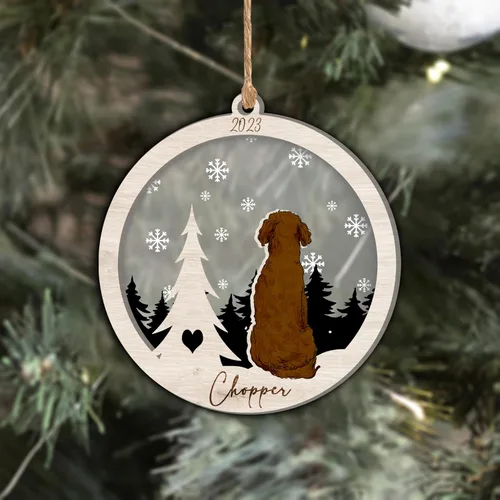 Vista 225 de Nazenti Adorno de Navidad conmemorativo personalizado, regalo personalizado de recuerdo de perro, condolencias por pérdida de mascotas, sabueso