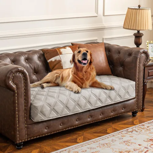 Vista 66 de Ameritex Funda impermeable para cama de perro, manta para mascotas con parte trasera antideslizante para muebles, cama, sofá