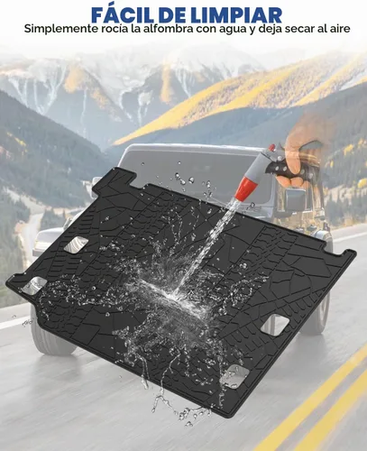 Vista 6 de JOYTUTUS Tapete de carga compatible con Wrangler JL 4XE, protección para todo tipo de clima, forro de carga, resistente, impermeable, sin olor, se