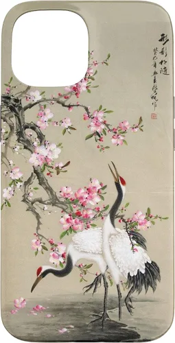 Vista 6 de Red Cap Cranes with Plum Blossoms Japanese Woodblock Art Case for iPhone 17
