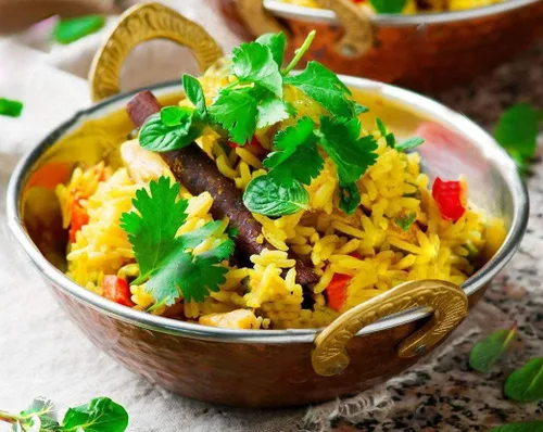 Vista 7 de Karahi de acero inoxidable de alta calidad con fondo de cobre, utensilios multiusos indios, juego de 2 Kadhai, 5 pulgadas