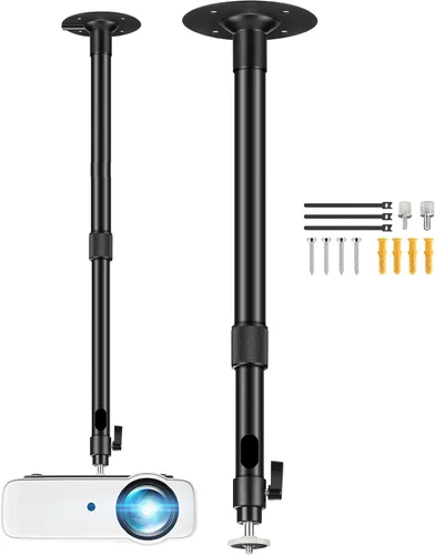 Vista 14 de 2-Be-Best Soporte de proyector mejorado, mejor proyector fijo para montaje en techo, soportes de pared con longitud extensible de 14-24 pulgadas