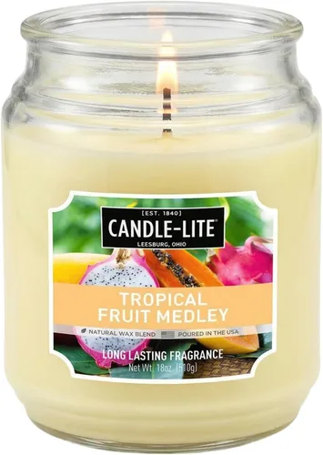 Vista 14 de Candle-lite Velas perfumadas de otoño, pera Anjou y manzana con ámbar dorado, frasco de 18 onzas con mecha única, orgullosamente fundido en EE. UU.