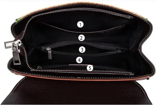 Vista 7 de Bolso de mano en relieve para mujer, bolso de mensajero versátil retro