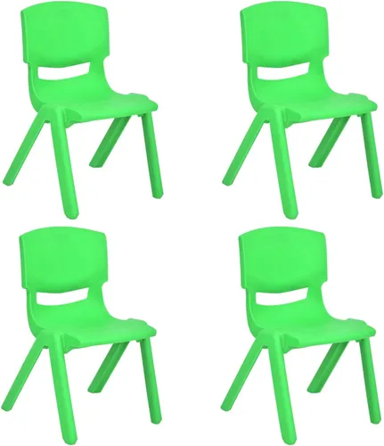 Vista 11 de JOON Paquete de 2 sillas apilables de plástico para niños, 20.8 x 12.5 pulgadas, los juegos de sillas perfectos para salas de juegos, escuelas