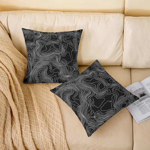 Vista 27 de Guitar Print Double Sides Print Pillow Covers 16"x16",Music Themed Bass Instruments Pillowcase Soft Square Cushion Cases,Rustic Music Score Note
