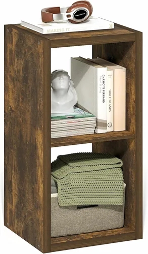 Vista 30 de Furinno Estantería para cubículos, estantería apilable, organizador de almacenamiento en cubos con parte trasera abierta, extragruesa, 15.8 x 15.8 x