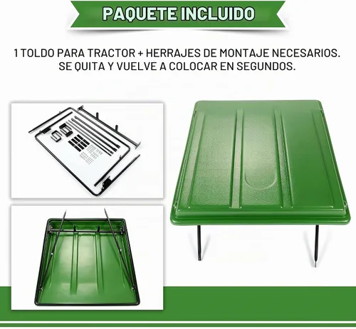 Vista 6 de Kojem - Toldo para tractor compatible con John Deere, tractores utilitarios compactos