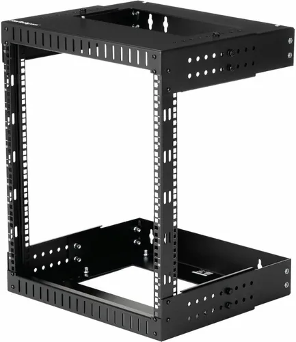 Vista 8 de StarTech.com Rack de red de montaje en pared de 8U de 19 pulgadas, profundidad ajustable de 12-20 pulgadas, 2 postes de marco abierto, estante