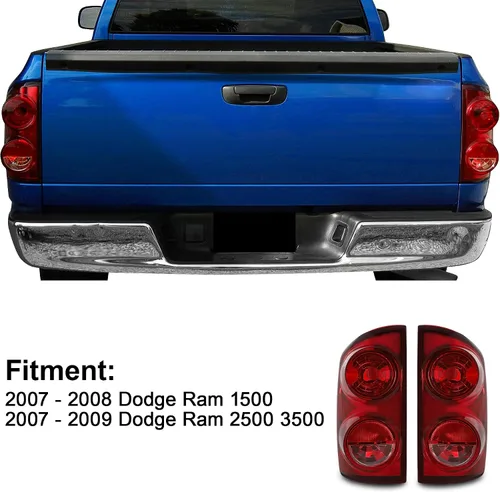 Vista 5 de Luz Trasera Compatible con 2007 2008 Dodge Ram 1500/07 08 09 Ram 2500 3500 Lámpara de Freno Trasero