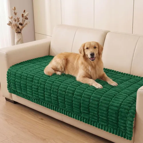 Vista 17 de Smiry - Funda para sofá para perros lavable, fundas para sofá de mascotas no deslizantes y peludas para sofá de 3 cojines, aptas para mascotas