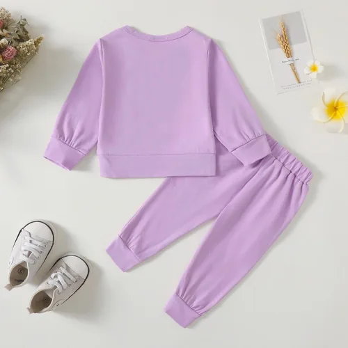 Vista 5 de Mikrdoo Conjunto de ropa para bebé y niña, conjunto de pantalones y tops para otoño e invierno