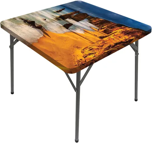 Vista 20 de Manteles de decoración costera, lujosos y románticos de madera para tumbonas Maldivas, lavable, a prueba de derrames, se adapta a mesas de 24 x 24