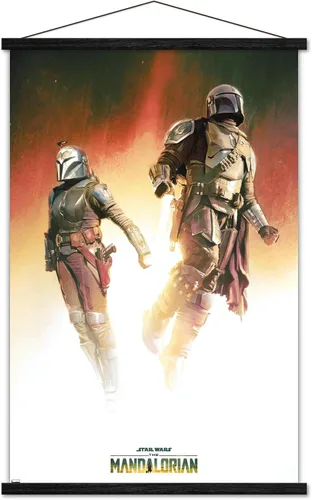 Vista 7 de Trends International Star Wars: The Mandalorian Season 3 - Póster de pared dúo, 22.37 x 34.00 pulgadas, paquete de impresión premium y colgador