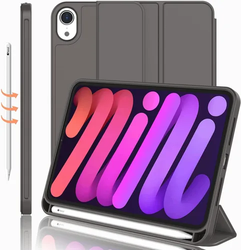 Vista 16 de iMieet Funda para iPad mini 7 2024 (A17 Pro), Funda para iPad mini 6 (8.3 pulgadas, modelo 2021), Funda para iPad mini 7ª/6ª generación con soporte