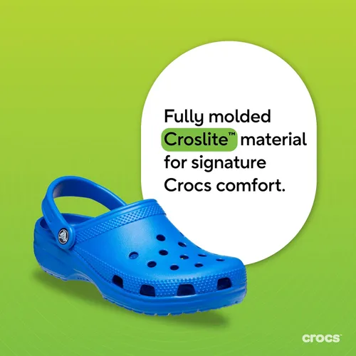 Vista 8 de Crocs Unisex-Adult Classic Clog, Clogs for Women and Men azul (Blue Bolt)