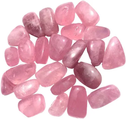 Vista 2 de EXCEART Piedras de cristal de cuarzo rosa, piedras de cristal rodado, piedras irregulares rosas para el hogar, pecera, adorno de maceta de 1.2-1.6