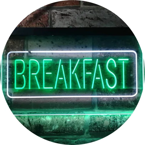 Vista 14 de ADVPRO All Day Breakfast Café - Letrero de neón LED de doble color, azul y rojo, 16 x 12 pulgadas, st6s43-i2862-br azul y Red