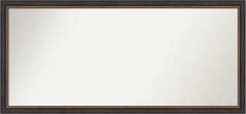 Vista 173 de Amanti Art Espejo de baño negro para sobre el fregadero, 23 x 23 pulgadas, espejo cuadrado negro Ashton, marco de madera tradicional mediano, se