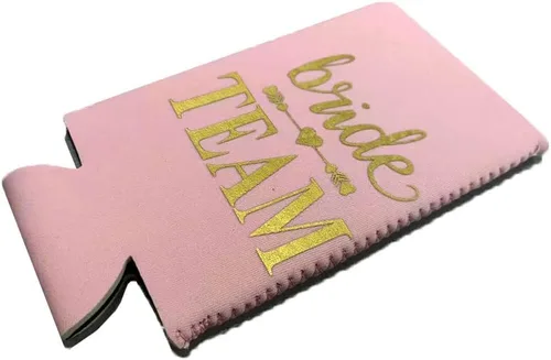 Vista 4 de LADY&HOME Bachelorette Slim - Enfriadores de latas para dama de honor, juego de 10 enfriadores de latas para novia y novia del equipo para despedida