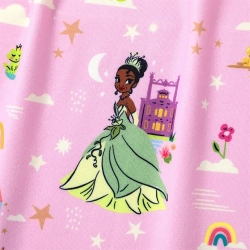 Vista 5 de Disney Princess Toddler Girl Dress Character Print Long Sleeve Playwear Dress 2-6 Years