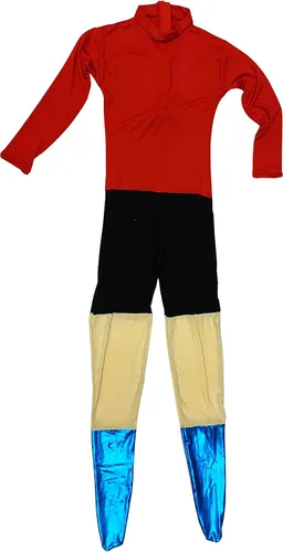 Vista 4 de My Party Shirt Barnacle Boy Spandex Costume - Adult Halloween Outfit - TV Show Cosplay Fan Gift Deluxe Red Suit & Accessories