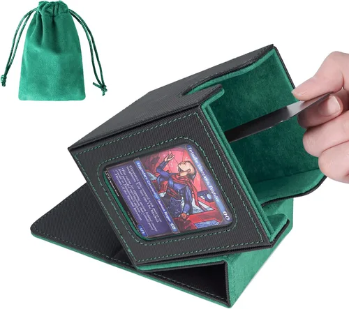 Vista 20 de AFIING MTG Caja de Mazo para Commander Display, Caja de Cartas que Cabe 100 Cartas con Doble Funda, Caja de Almacenamiento Magic Commander TCG con 2