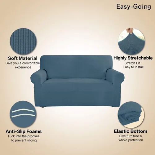 Vista 79 de Easy-Going - Funda elástica sobredimensionada para sofá, 1 pieza, protector muebles, suave, parte inferior elástica, para niños, tela jacquard