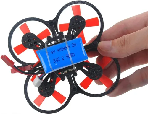 Vista 6 de Crazepony Batería LiPo de 400mAh 2S 7.4V 30C con enchufe JST para Micro FPV Racing Drone Quadcopter