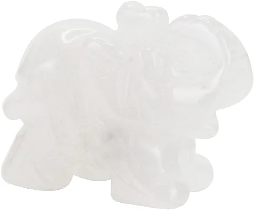 Vista 10 de Estatua de elefante de cristal de piedra de sangre de África, estatua de elefante de bolsillo de 1.5 pulgadas para curación Reiki, regalo