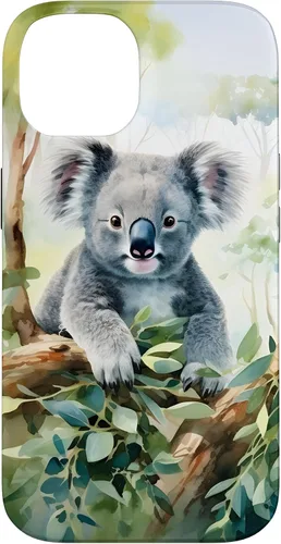 Vista 4 de Adorable Koala in a Tree Watercolor Case for iPhone 17