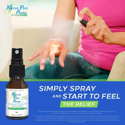 Vista 4 de Spray tópico homeopático para aliviar el dolor nervioso temporal en manos y pies