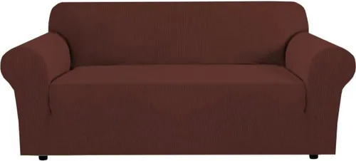 Vista 51 de H.VERSAILTEX Funda elástica para sofá, fundas suaves para muebles de 3 cojines, con tela jacquard gruesa a cuadros con parte inferior elástica, sofá