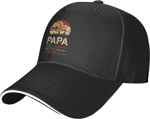 Vista 4 de Papa Man Myth Legend Funny Hats Adjustable Trucker Baseball Cap Sports Women Men