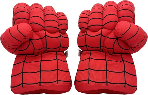 Vista 2 de Guantes de superhéroe para cosplay, guantes de disfraces, guantes de boxeo, juguetes de superhéroe, guantes de felpa suave, par para niños