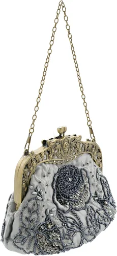 Vista 2 de Ro Rox Margeret - Bolso de mano vintage con cuentas florales y diamantes brillantes