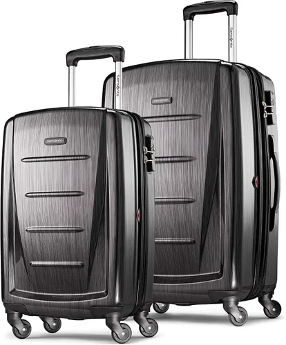 Vista 35 de Samsonite Winfield 2 Equipaje rígido con ruedas giratorias, Carbón vegetal, Grande de 28 pulgadas, a cuadros