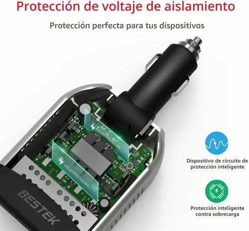 Vista 5 de Inversor de energía Bestek, 150 W + 75 W, 75W