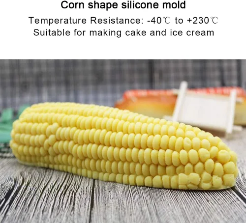 Vista 6 de Molde de silicona de maíz 3D, molde de caramelo de chocolate de maíz para hornear para bricolaje, herramienta de horneado de helado de chocolate