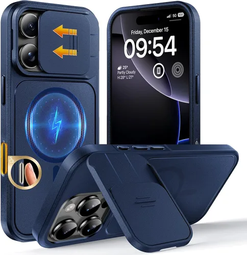 Vista 176 de TOCOL Funda para iPhone 11, compatible con Magsafe, protección completa de cámara, imanes integrados, protección contra caídas, funda translúcida