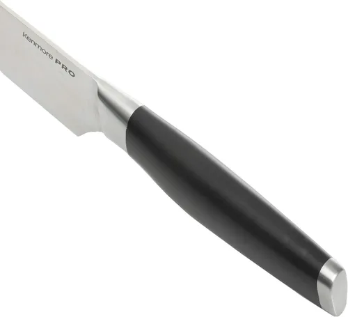 Vista 3 de Kenmore Pro Truman - Juego de bloques de cuchillos de acero inoxidable, 6 piezas, color negro
