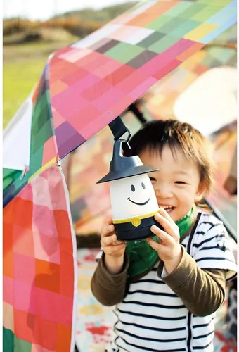 Vista 7 de Linterna LED de sonrisa: linterna de camping nocturna portátil para niños (Diente de león)