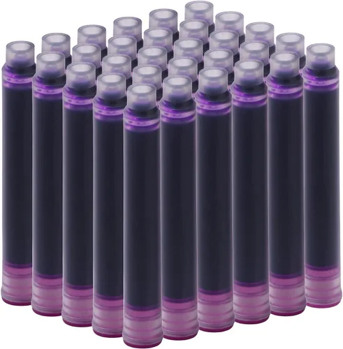 Vista 9 de Jinhao Cartuchos de tinta para pluma estilográfica Verde - Juego de 30 piezas de cartuchos de tinta de calibre 2.6mm de estándar internacional