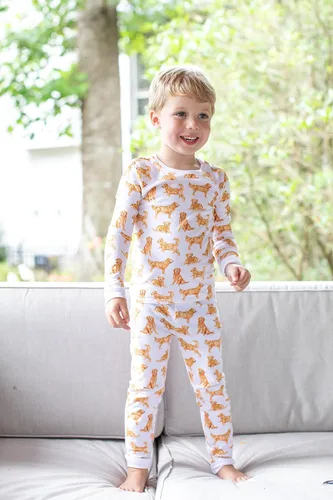 Vista 2 de Mud Pie Girls Children's Dog Breed Toddler Pajamas
