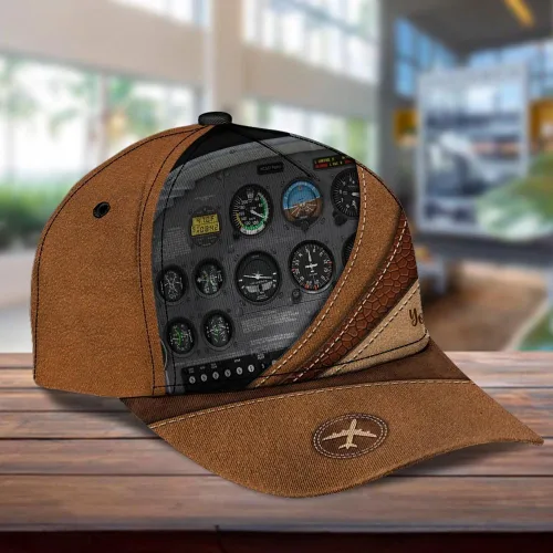 Vista 3 de Sombrero de piloto 3D personalizado, sombrero de piloto personalizado, regalo para hombres, mujeres, cumpleaños, Navidad, Día del Padre