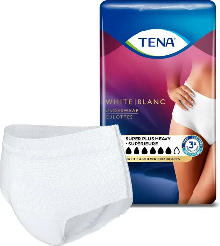 Vista 2 de TENA Ropa interior para incontinencia para mujer, absorción súper grande, pequeña/media, 18