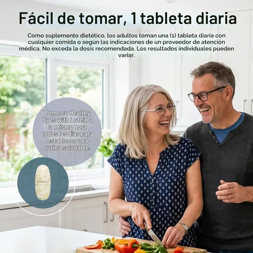 Vista 7 de 21st Century Ojos saludables con tabletas de luteína, 60 unidades, blanco (27452) Eye Vitamin with Lutein Plus Antioxidants A, Compare VS.