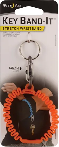 Vista 9 de Nite Ize KWB-03-R6 Key Band-It, pulsera elástica llavero con clip S-Biner, azul