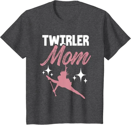 Vista 35 de Twirler Mom Baton Twirl Mother Majorette Twirling Camiseta, Negro, S